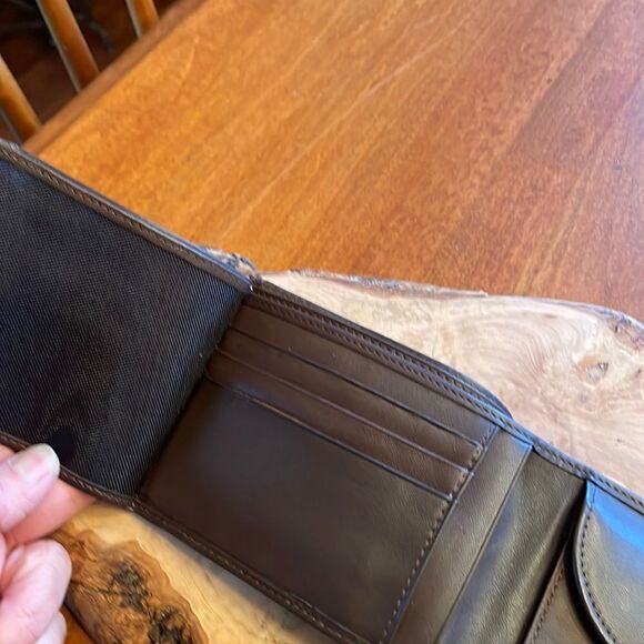 Fossil Mens Leather Bi-Fold Wallet with Change Compartment - Picture 4 of 8